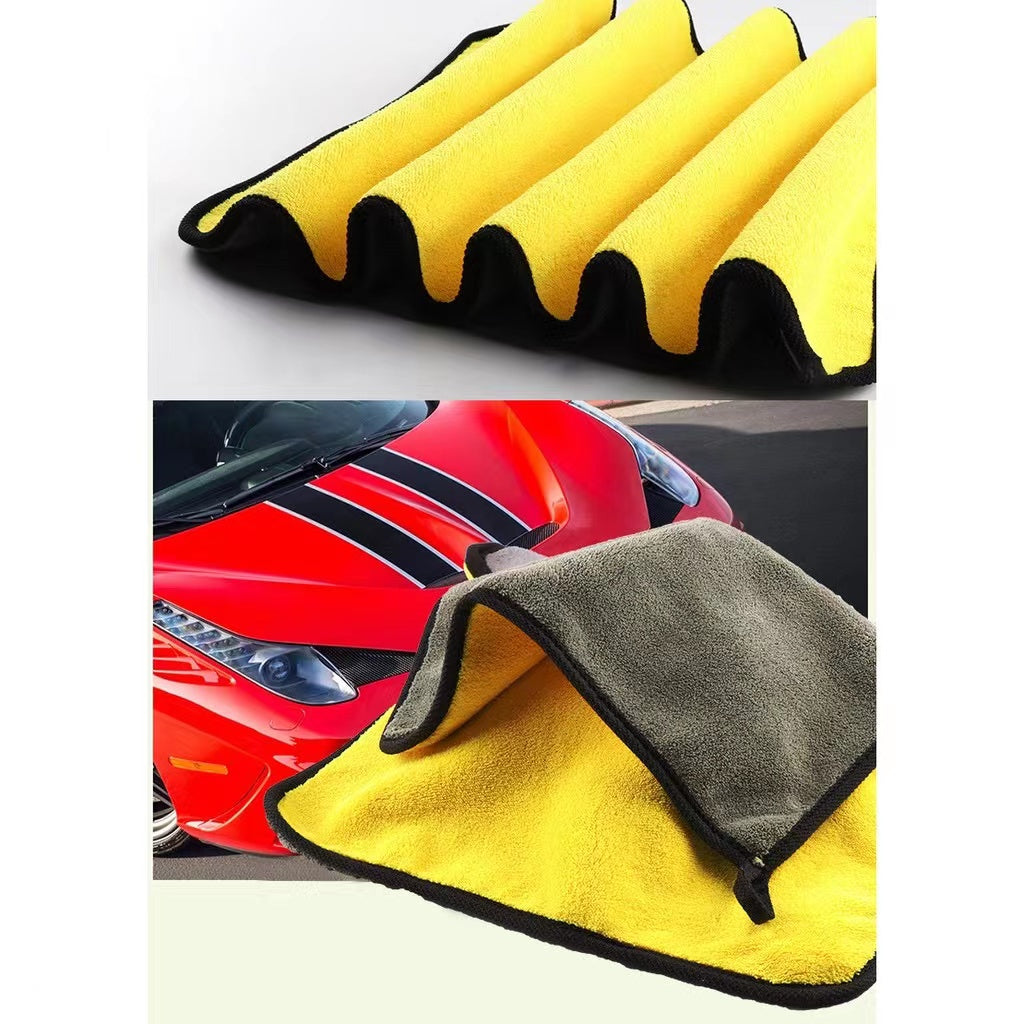 5PCS Car wash cloth Microfiber Towel Auto Cleaning Drying Cloth Hemming Super Absorbent