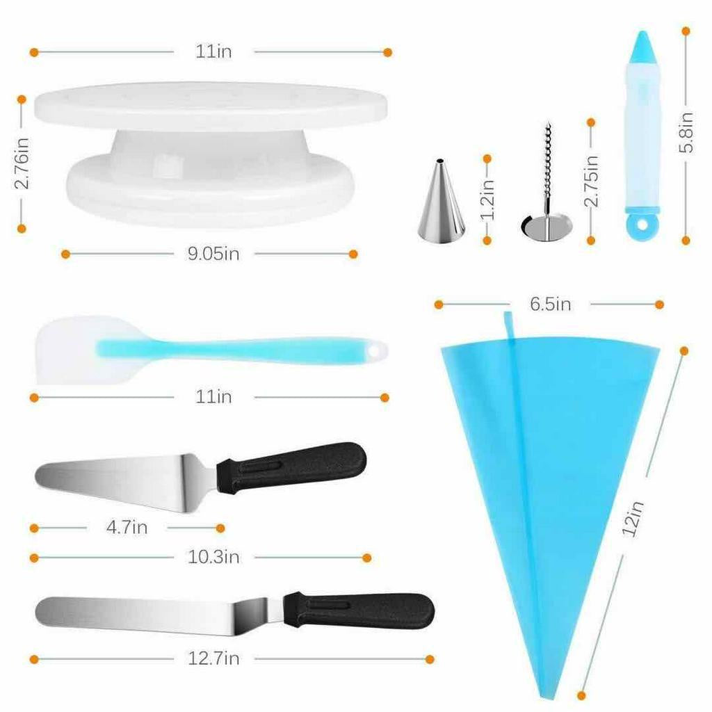 52 Pieces Turntable Decorating Nozzle Set Cake Baking Supplies Set