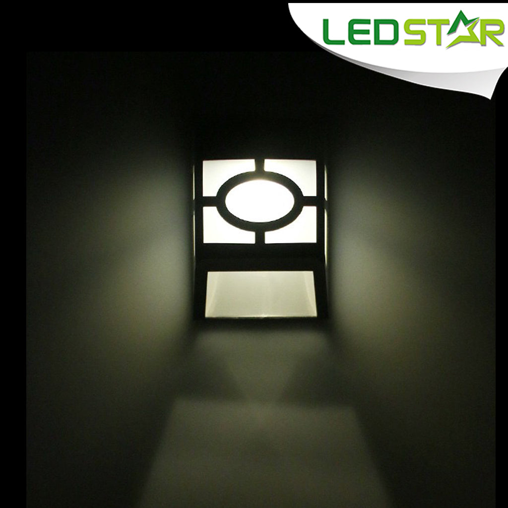 LEDSTAR Solar Power Wall LED Light Outdoor Waterproof For Fence