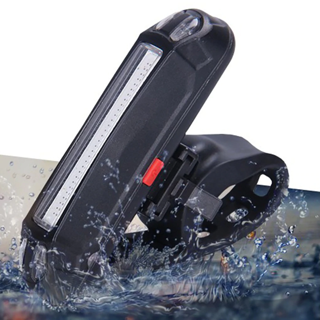 Bicycle Cycling USB Rechargeable Front Rear Light Bike COB Warning Light Monochrome Double Color