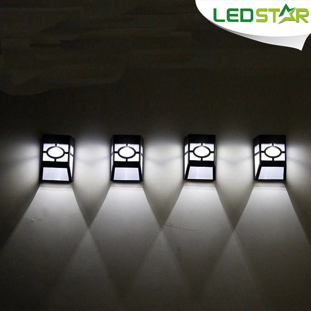 LEDSTAR Solar Power Wall LED Light Outdoor Waterproof For Fence
