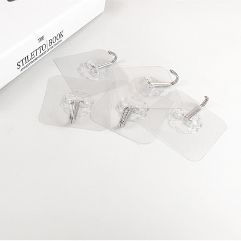 1Pcs Kitchen Bathroom Transparent Purse Hook Strong Self-Adhesive Door Wall Hooks