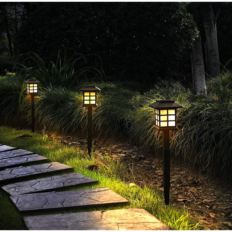 2Pcs Solar Light Powered LED Light Outdoor Rain-proof Walkway Yard Garden Landscape Lighting Lamp