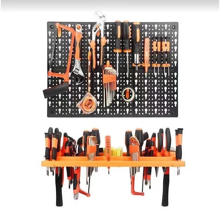 LEDSTAR Tool Hanging Board Garage Wall Tool Rack Pegboard