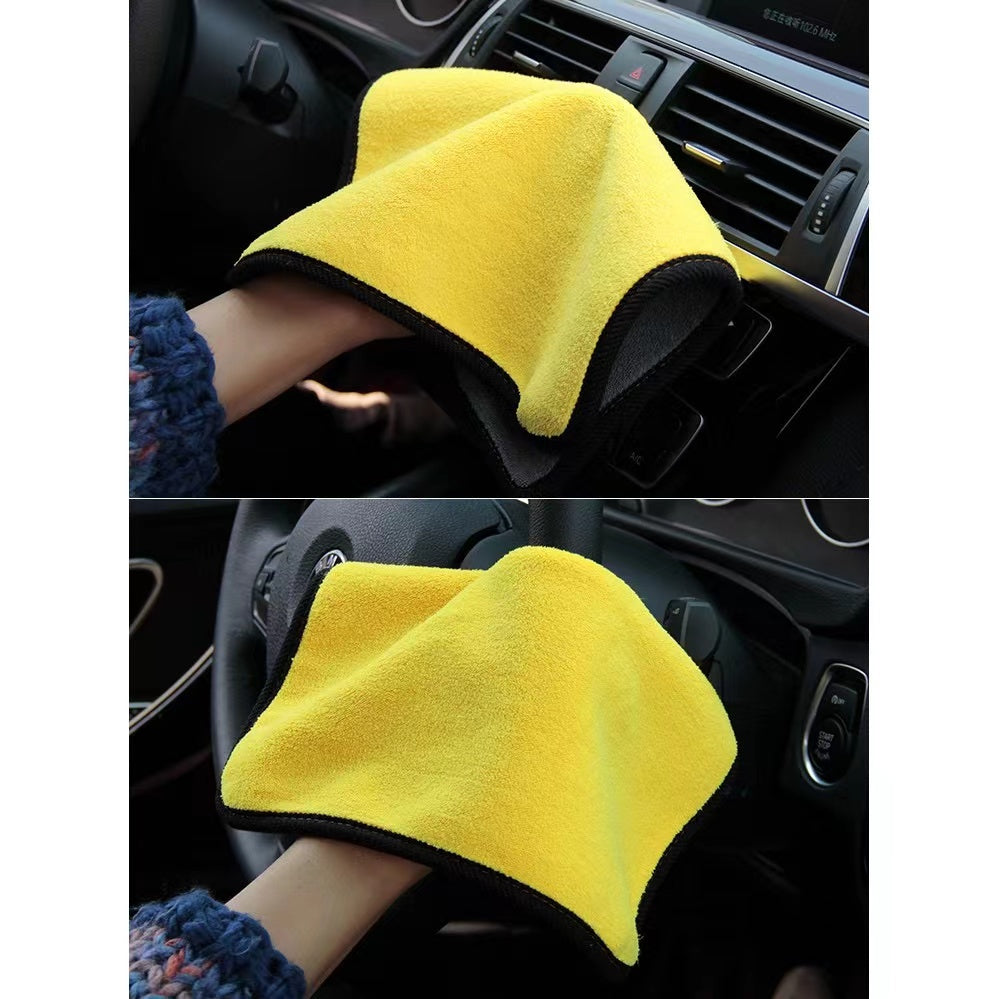 5PCS Car wash cloth Microfiber Towel Auto Cleaning Drying Cloth Hemming Super Absorbent