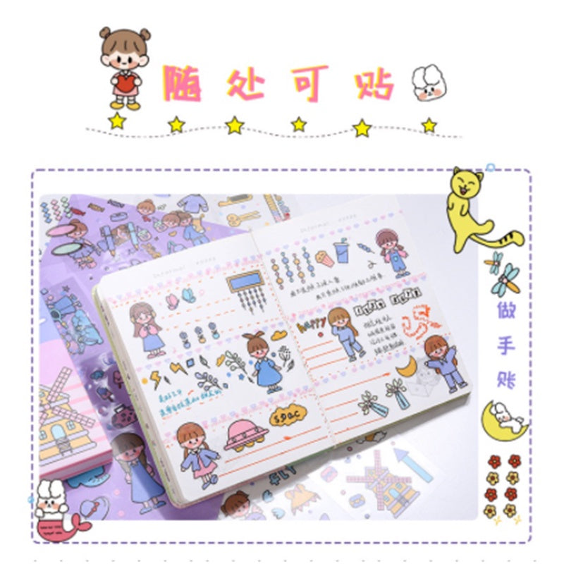 Cartoon Sticker Cute Waterproof Transparent Sticker