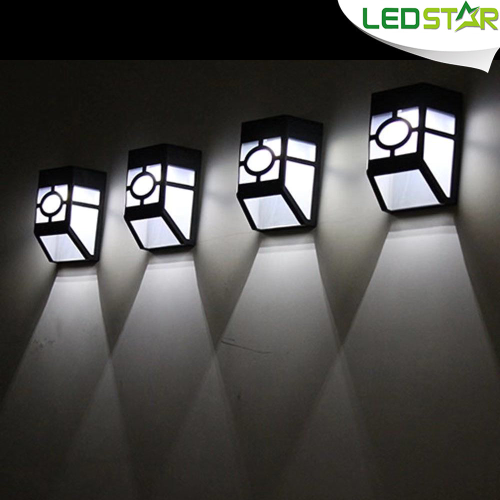 LEDSTAR Solar Power Wall LED Light Outdoor Waterproof For Fence