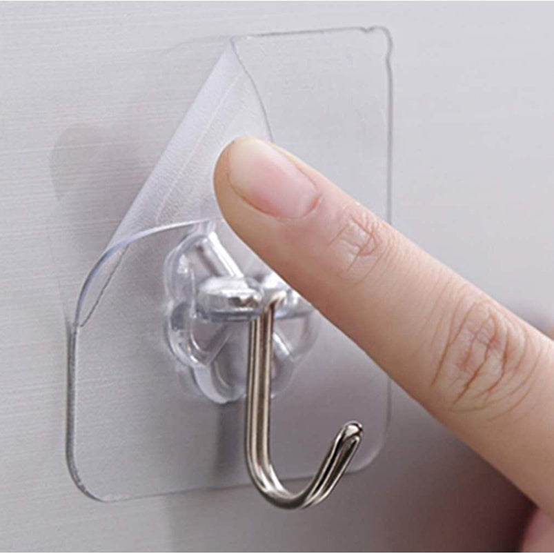 1Pcs Kitchen Bathroom Transparent Purse Hook Strong Self-Adhesive Door Wall Hooks