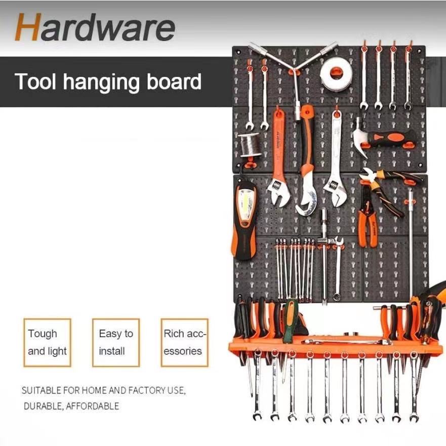 LEDSTAR Tool Hanging Board Garage Wall Tool Rack Pegboard