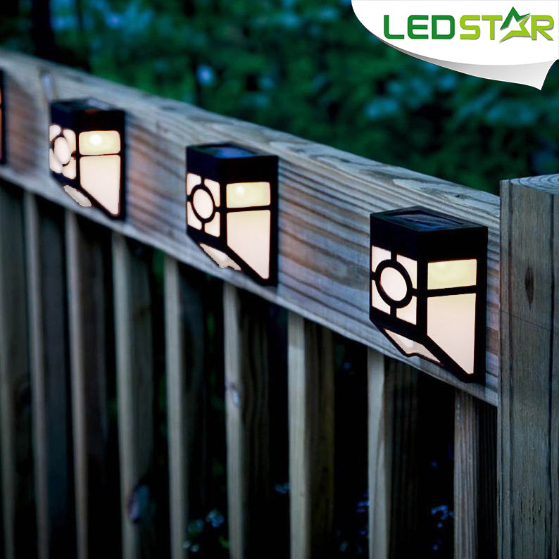 LEDSTAR Solar Power Wall LED Light Outdoor Waterproof For Fence