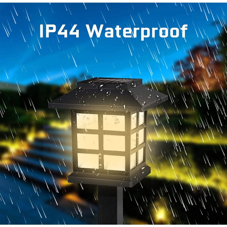 2Pcs Solar Light Powered LED Light Outdoor Rain-proof Walkway Yard Garden Landscape Lighting Lamp