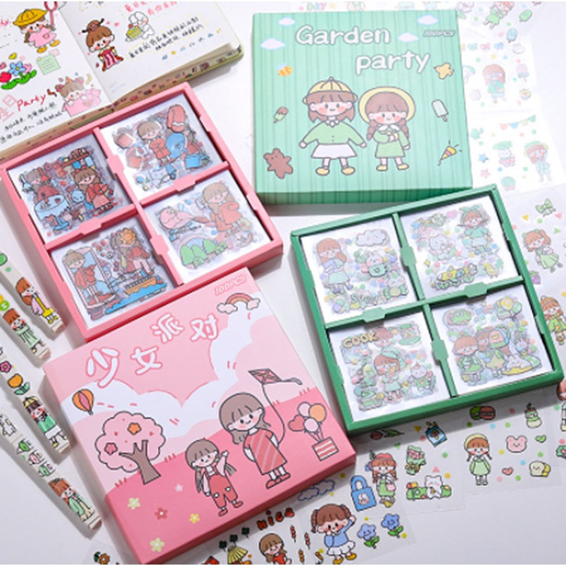 Cartoon Sticker Cute Waterproof Transparent Sticker
