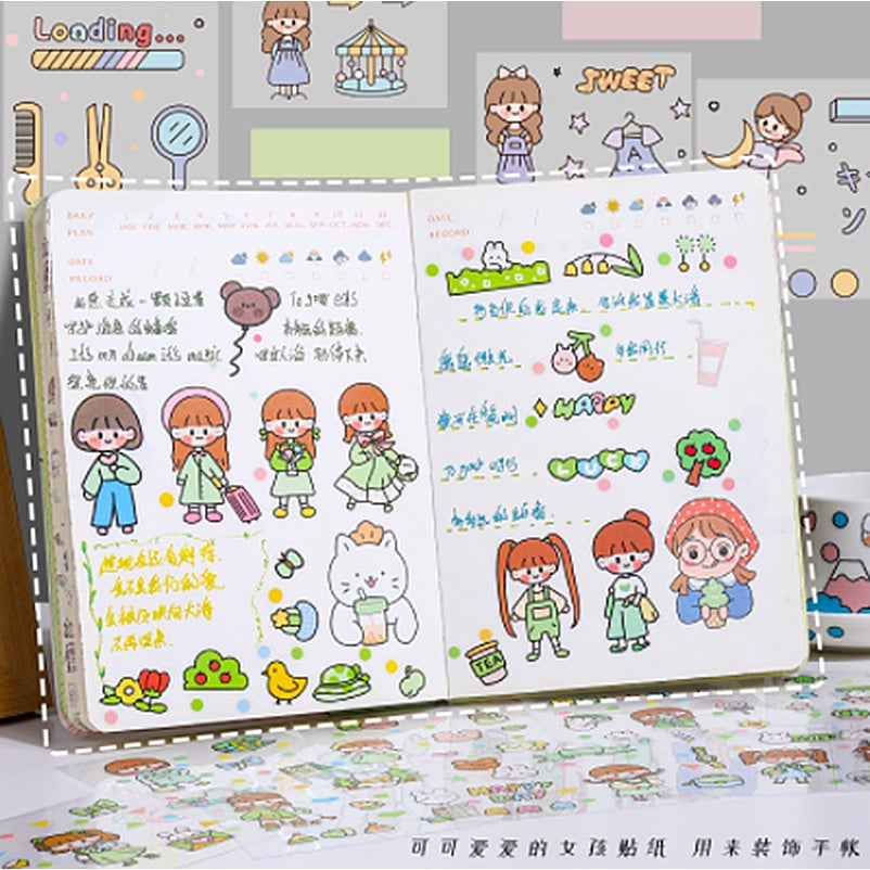 Cartoon Sticker Cute Waterproof Transparent Sticker