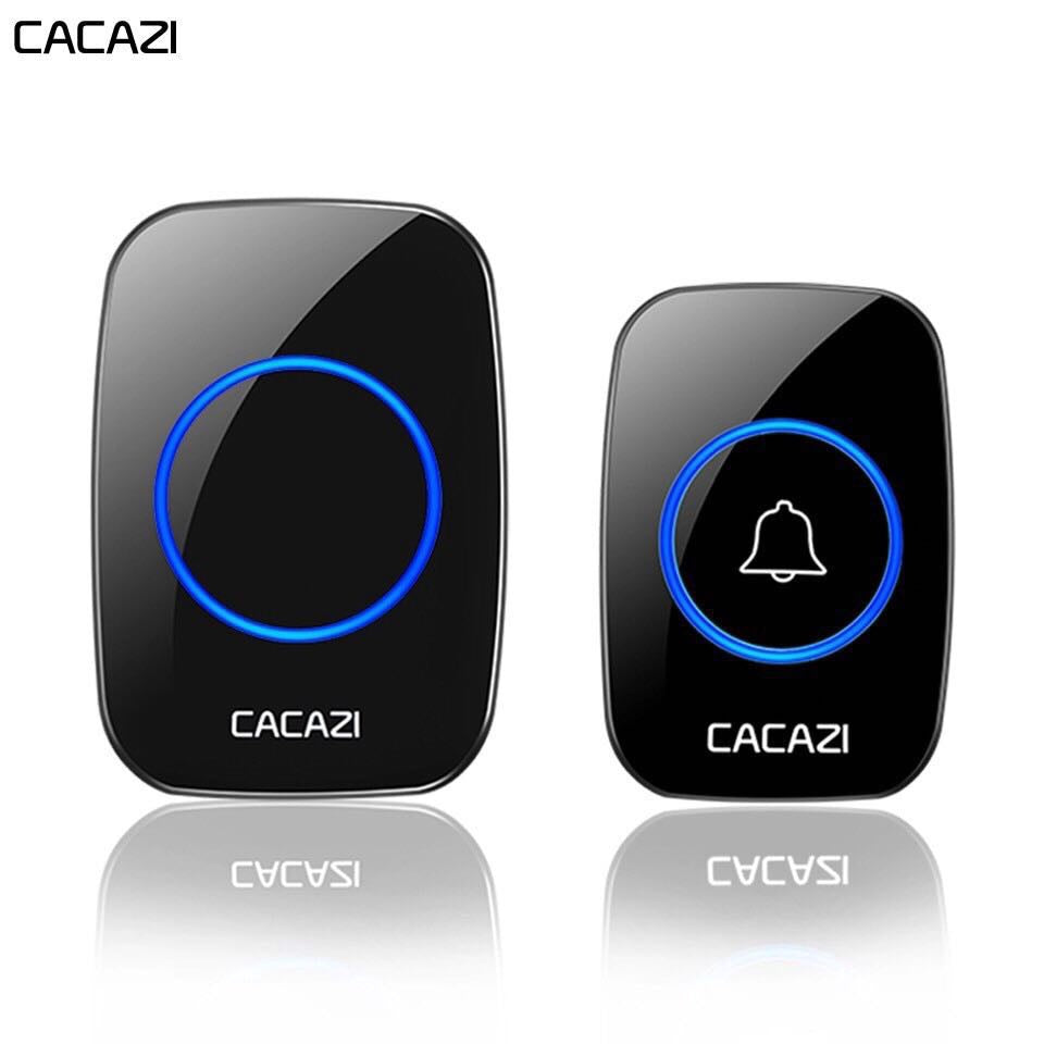 Intelligent small LED wireless doorbell waterproof 300M range door bells 38 Songs Chime door ring US
