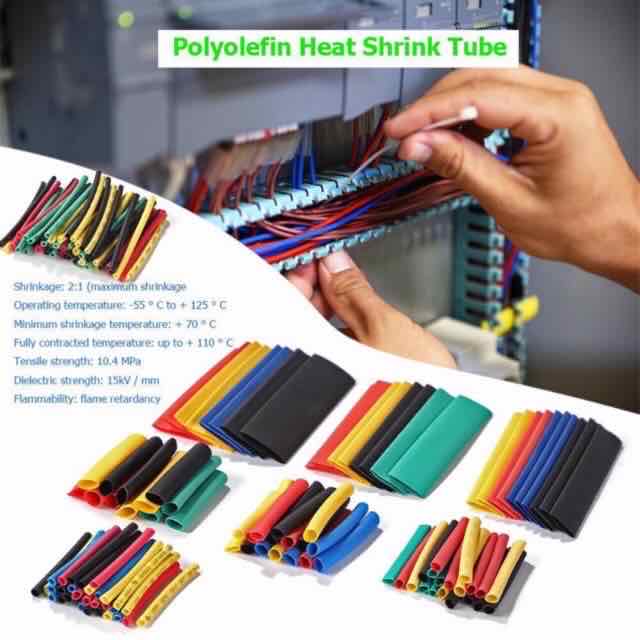 164PCS Insulation Heat Shrink Tube Assortment Wrap Wire Cable Kit Shrink Pipe Shrink Tubing