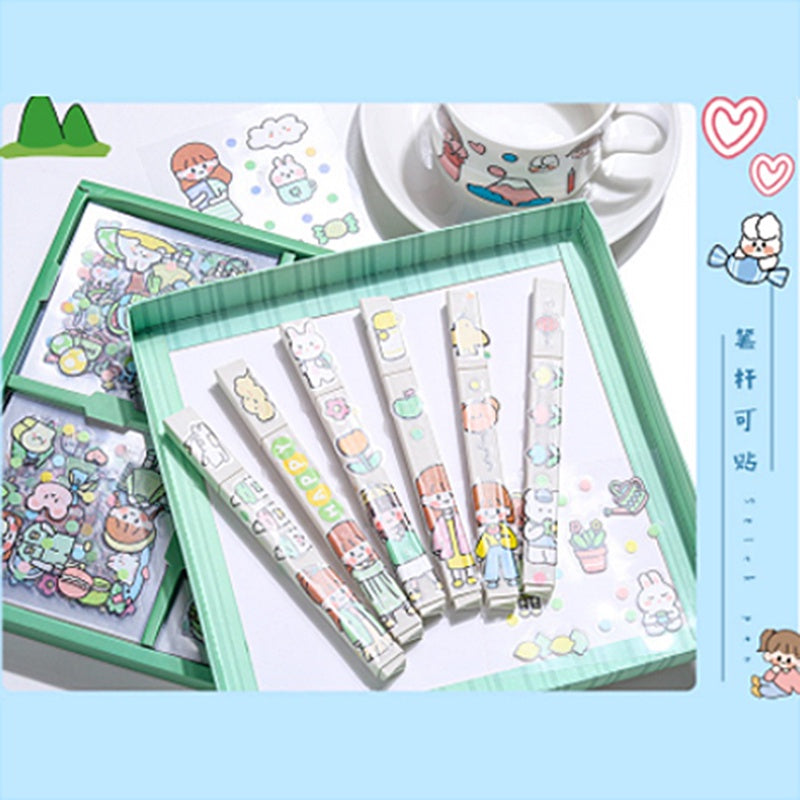 Cartoon Sticker Cute Waterproof Transparent Sticker