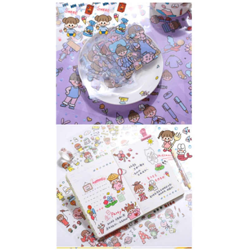Cartoon Sticker Cute Waterproof Transparent Sticker