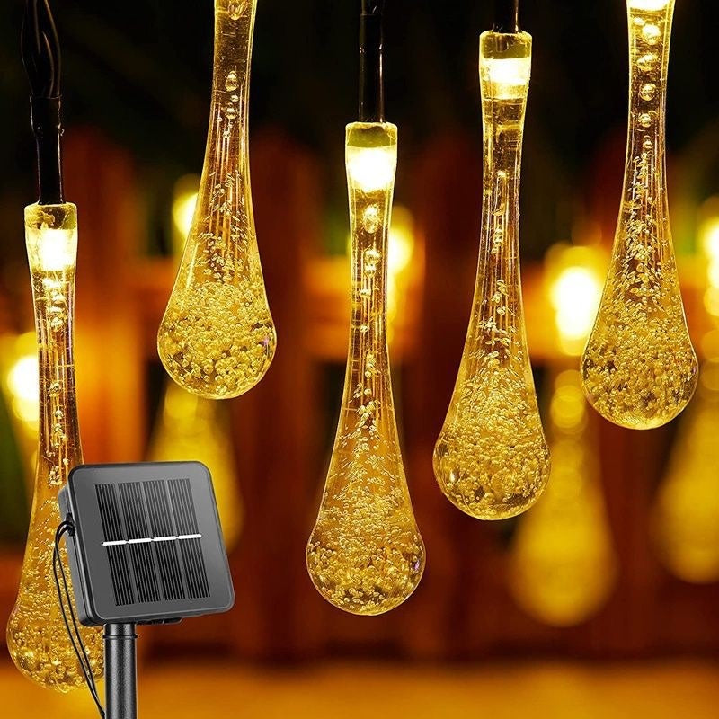 30/50/100 LED Solar Garden Christmas Bubble Light Crystal Ball