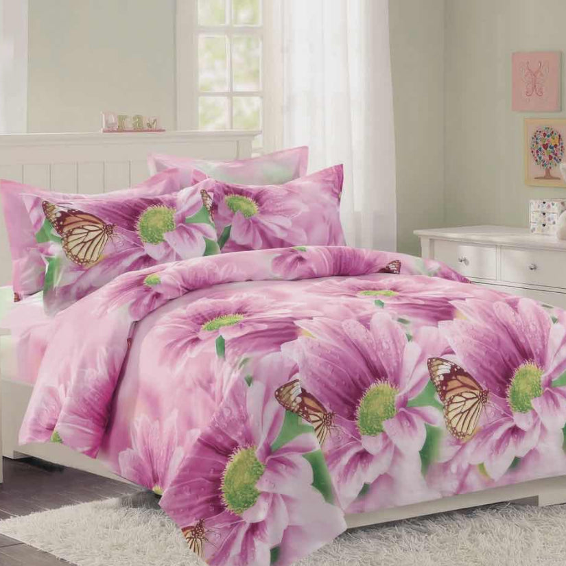 Premium 4in1 Printed Bedding Set High Quality Korean Cotton Blend Bedsheet