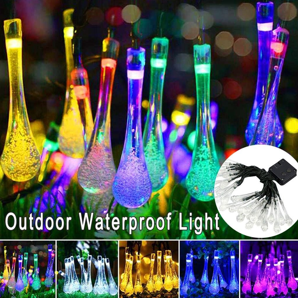 30/50/100 LED Solar Garden Christmas Bubble Light Crystal Ball