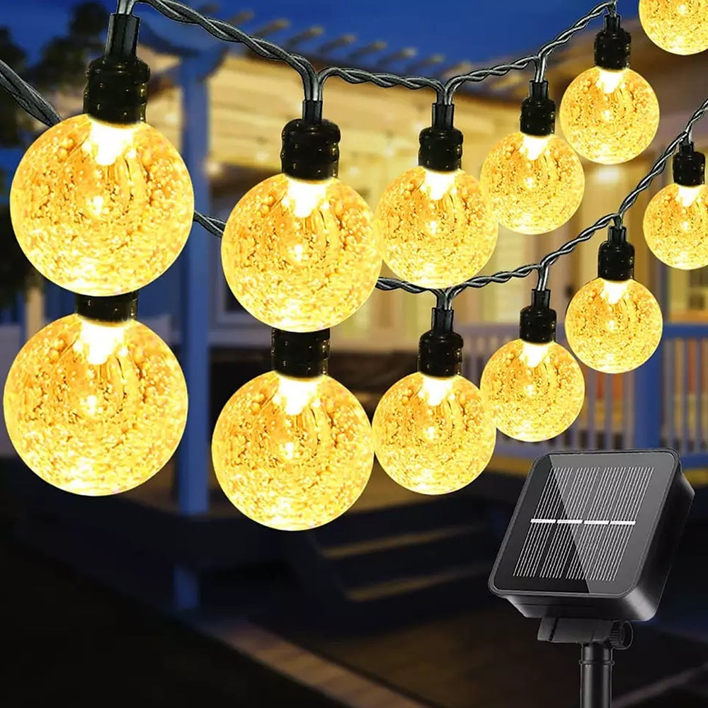 30/50/100 LED Solar Garden Christmas Bubble Light Crystal Ball