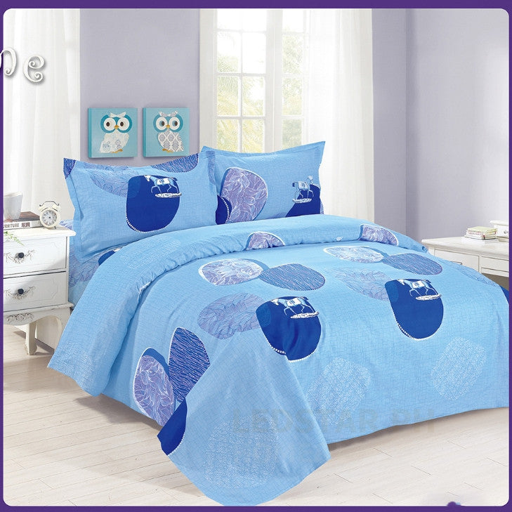 Premium 4in1 Printed Bedding Set High Quality Korean Cotton Blend Bedsheet