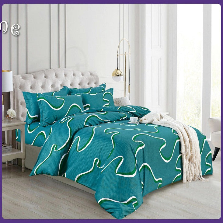 Premium 4in1 Printed Bedding Set High Quality Korean Cotton Blend Bedsheet