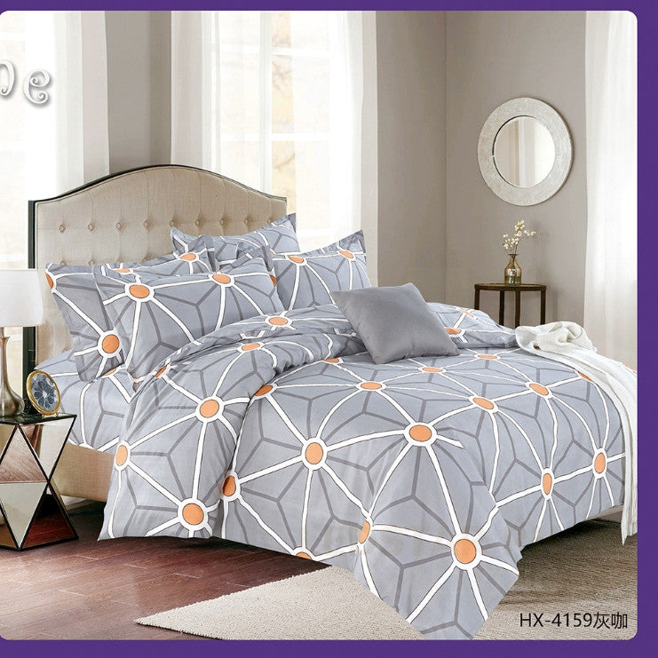 Premium 4in1 Printed Bedding Set High Quality Korean Cotton Blend Bedsheet