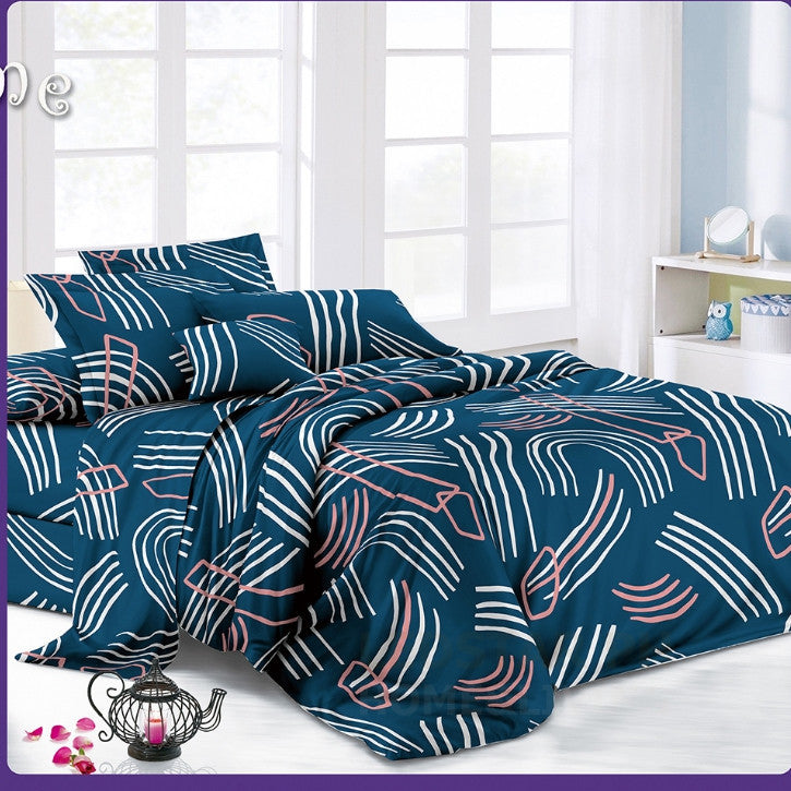 Premium 4in1 Printed Bedding Set High Quality Korean Cotton Blend Bedsheet
