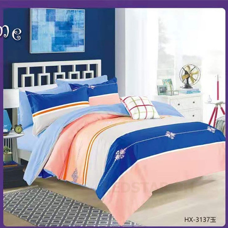 Premium 4in1 Printed Bedding Set High Quality Korean Cotton Blend Bedsheet