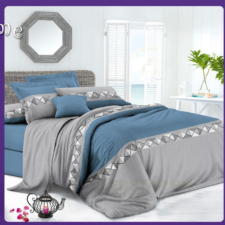 Premium 4in1 Printed Bedding Set High Quality Korean Cotton Blend Bedsheet