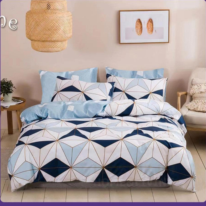 Premium 4in1 Printed Bedding Set High Quality Korean Cotton Blend Bedsheet