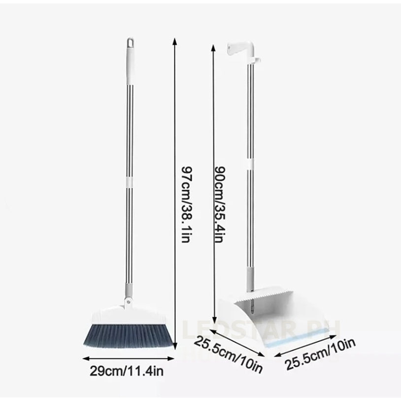 LEDSTAR Household Floor Cleaning Set Foldable Broom Dustpan Set  Rotating Broom With Dustpan