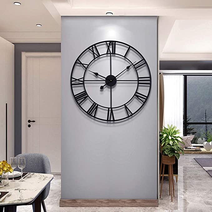 Metal Wall Clock Wall Clock Home Decor Wall Clock Wall Decor Retro Vintage Iron Round Art Clock