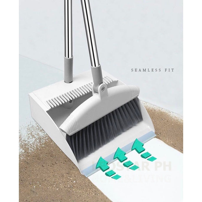 LEDSTAR Household Floor Cleaning Set Foldable Broom Dustpan Set  Rotating Broom With Dustpan