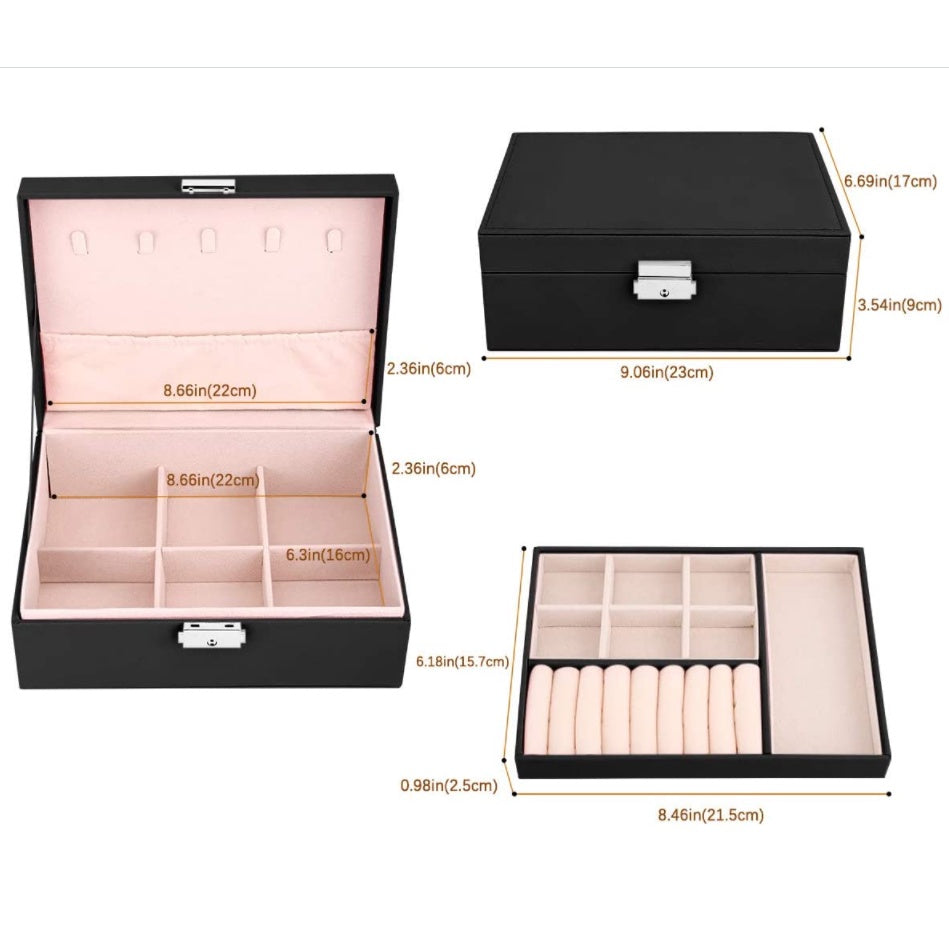 Elegant Jewelry Box Watch & Jewelry Organizers Waterproof Jewelry Storage Case Box With Lock