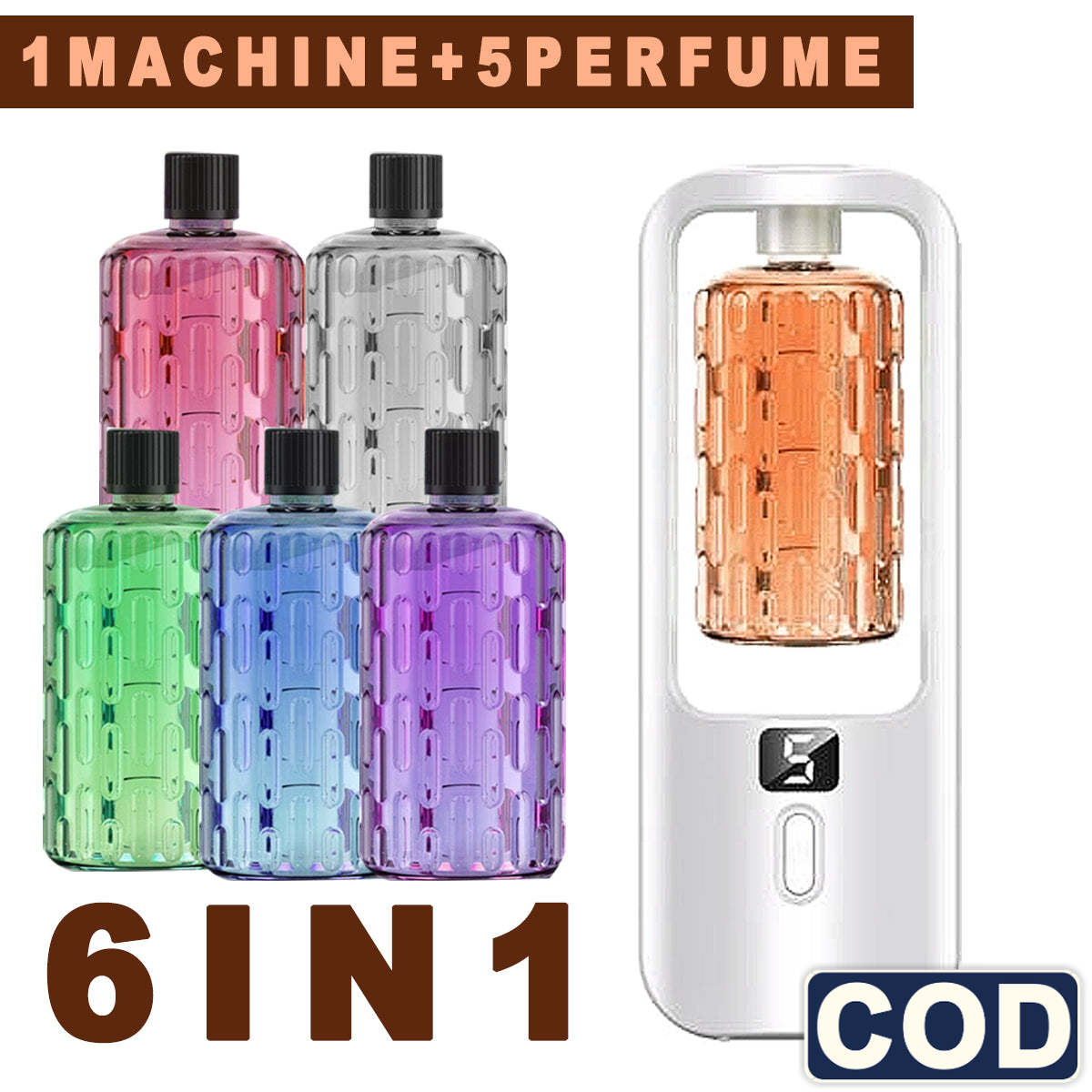 6IN1 SET 50ml Aromatherapy Diffuser WITH Essential Oil
