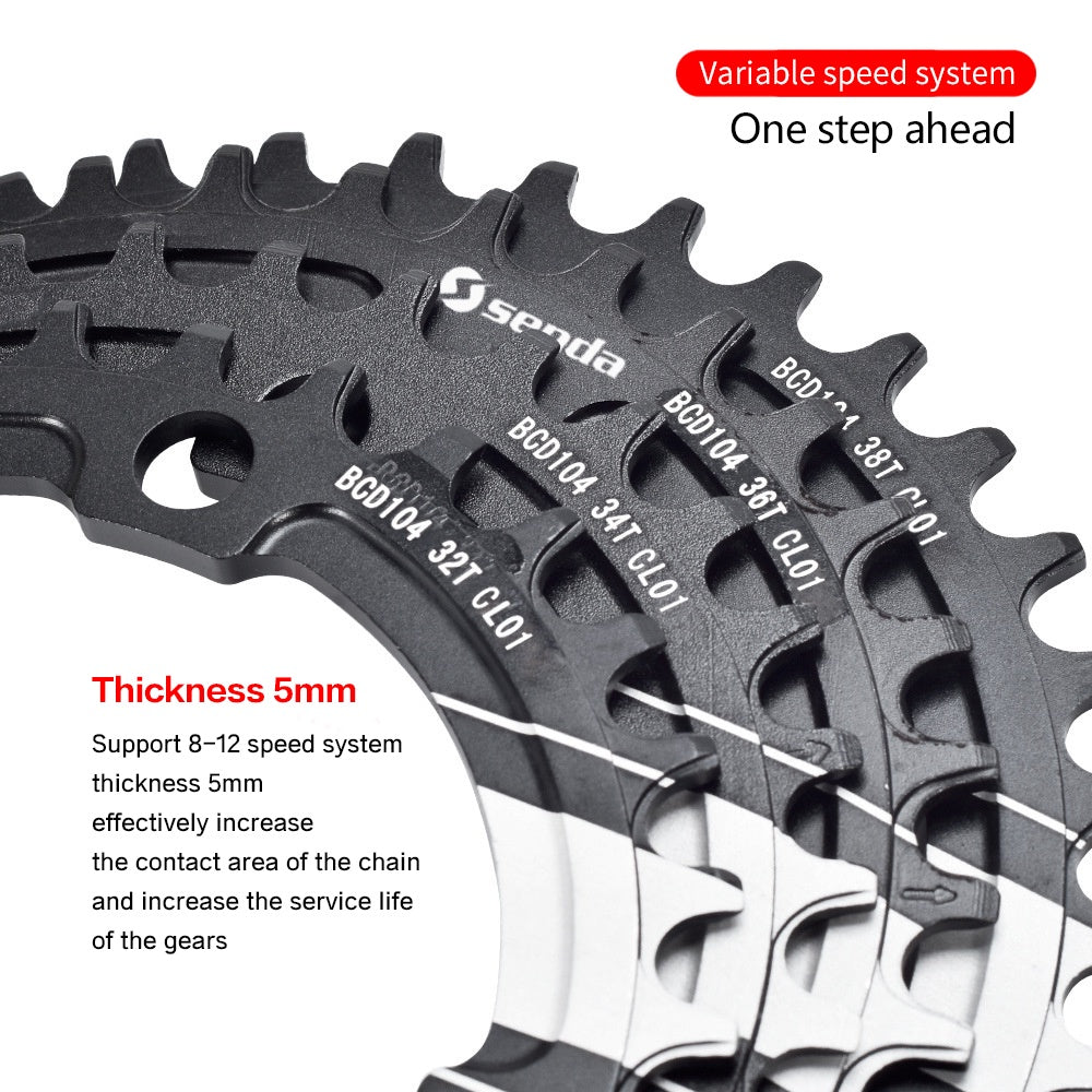 Chainring Mountain Bike Chainring Disc Oval Disc 104bcd 34t 36t 38t