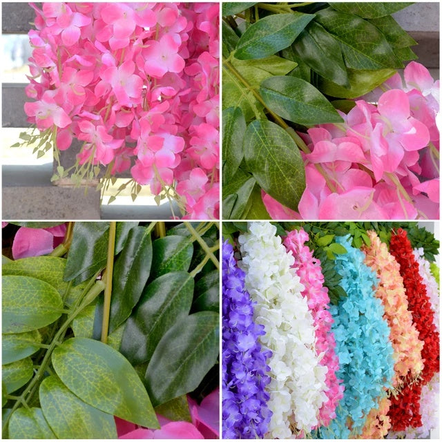 1M Artificial Orchid String Artificial Vine With Flower For Home Decor