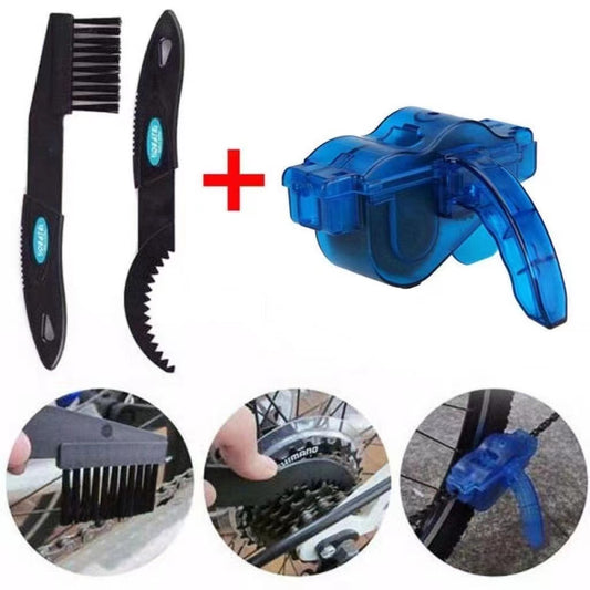 Bicycle Chain Cleaner Scrubber Brushes Mountain Bike Wash Tool Set Cycling Cleaning Kit