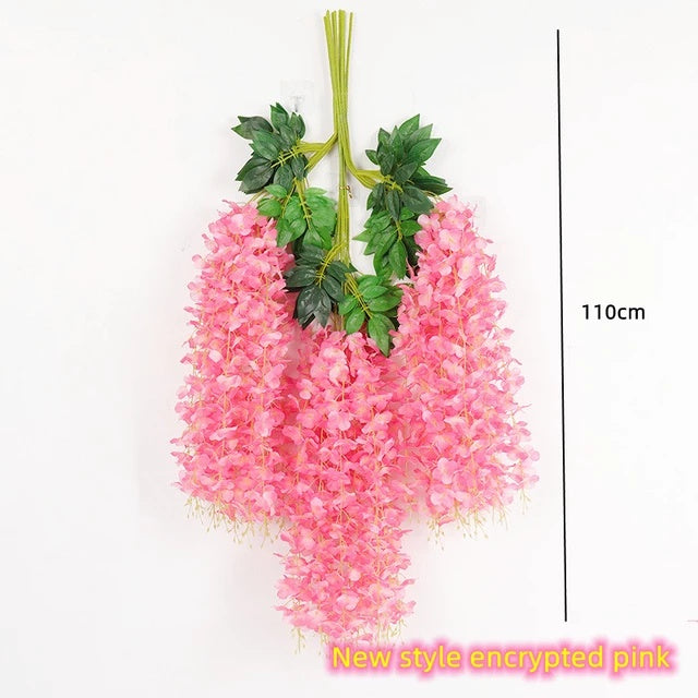 1M Artificial Orchid String Artificial Vine With Flower For Home Decor