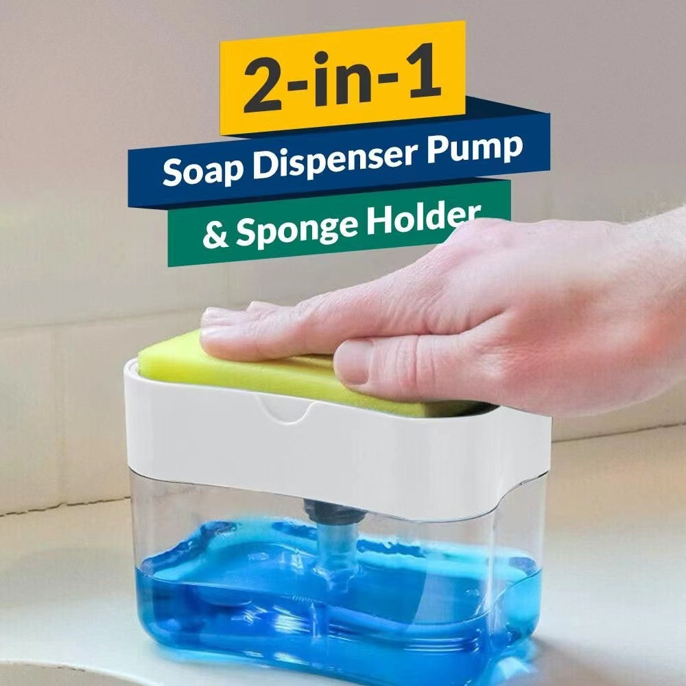 3 In 1 Sink Tidy Set Plus Kitchen Organizer Built in Soap Dispenser Storage Organizer