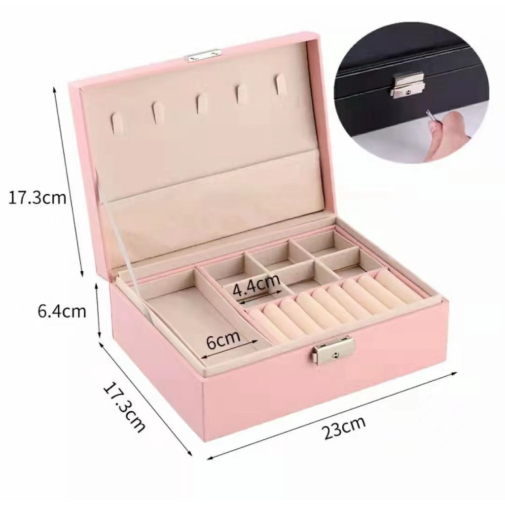 Elegant Jewelry Box Watch & Jewelry Organizers Waterproof Jewelry Storage Case Box With Lock
