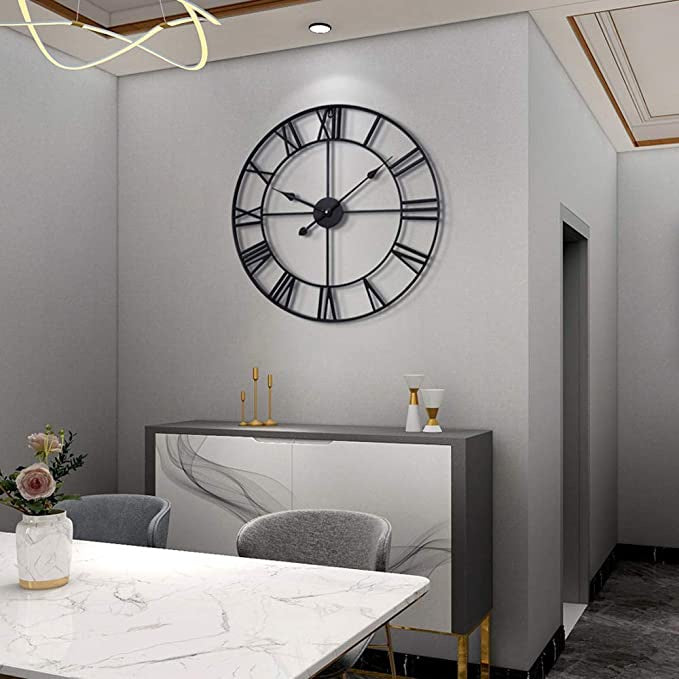 Metal Wall Clock Wall Clock Home Decor Wall Clock Wall Decor Retro Vintage Iron Round Art Clock