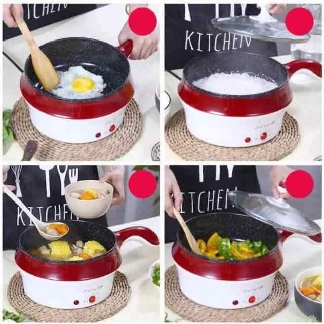 Multi Rice Cooker Double Layer Stainless Steel Steamer Mini Electric Pot Pan