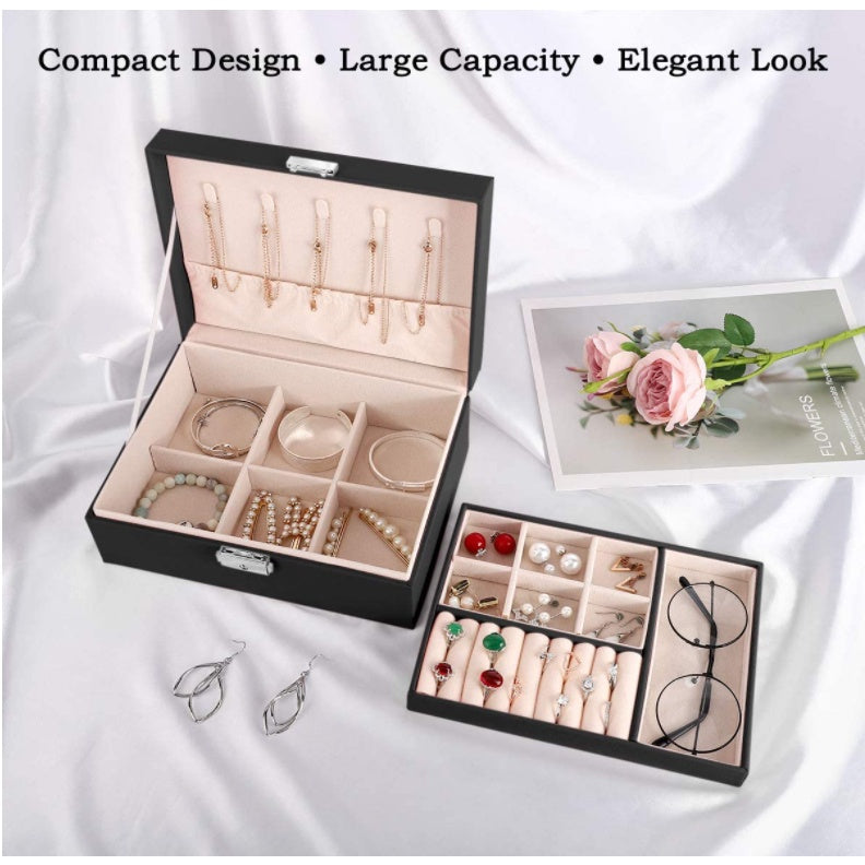 Elegant Jewelry Box Watch & Jewelry Organizers Waterproof Jewelry Storage Case Box With Lock