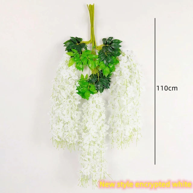 1M Artificial Orchid String Artificial Vine With Flower For Home Decor