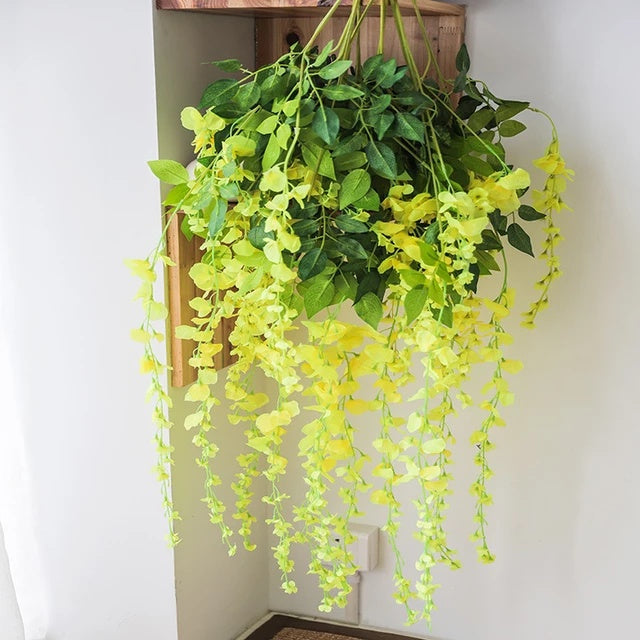 1M Artificial Orchid String Artificial Vine With Flower For Home Decor