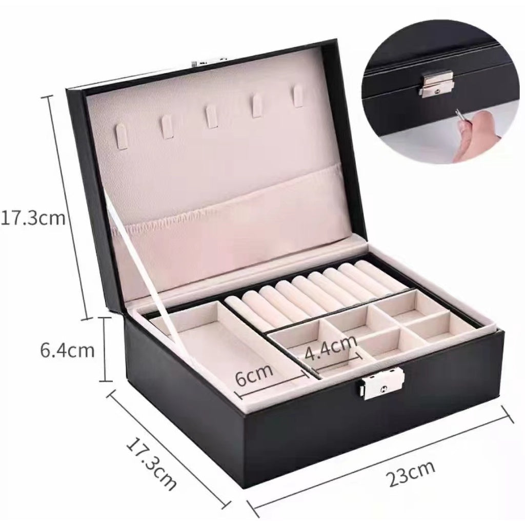 Elegant Jewelry Box Watch & Jewelry Organizers Waterproof Jewelry Storage Case Box With Lock