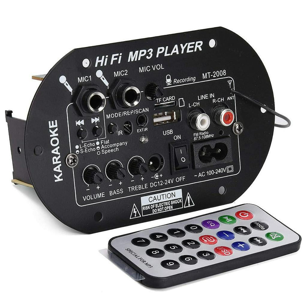 8/10 inch 12V/24V/220V Three-purpose SF-2MIC Car Digital Amplifier Bluetooth Microphone